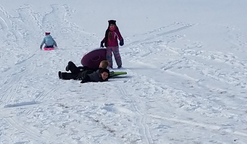 Lake Ann Sledding